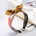 Bandeau Ethnic Wide Designer Headband Contrast Color For Women Bow Knot Hair Accessories Hairband For Girl Wholesale